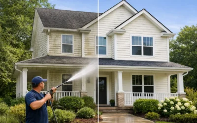 House Washing Before and After Example
