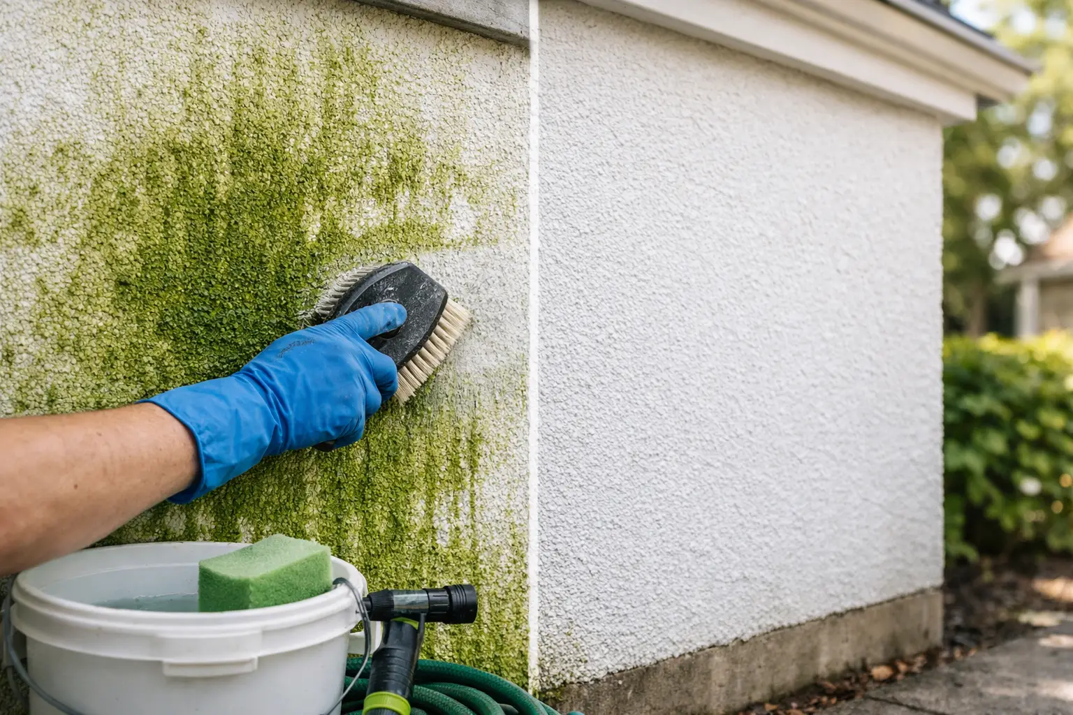 How to Stop Algae on Exterior Walls How to Stop Algae on Exterior Walls