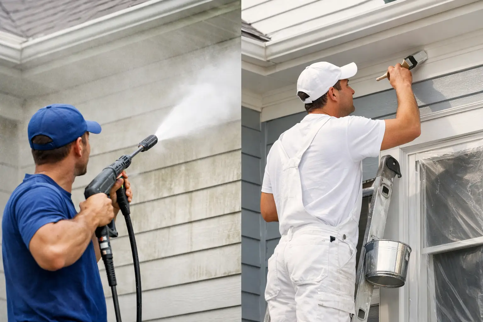 House Washing or Repainting First? Get the Order Right