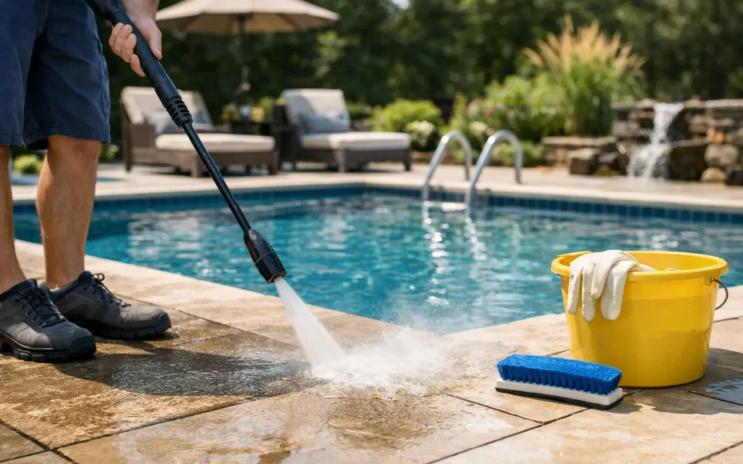 How To Clean Pool Surrounds Safely At Home