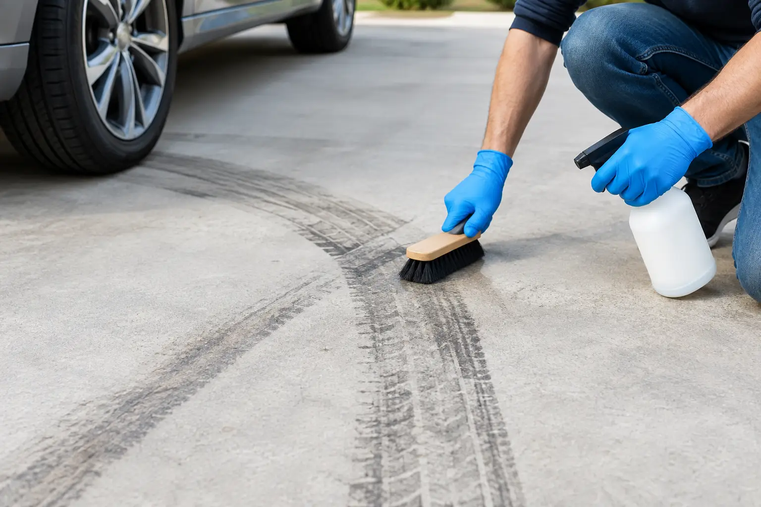 How to Remove Tyre Marks From Concrete Safely